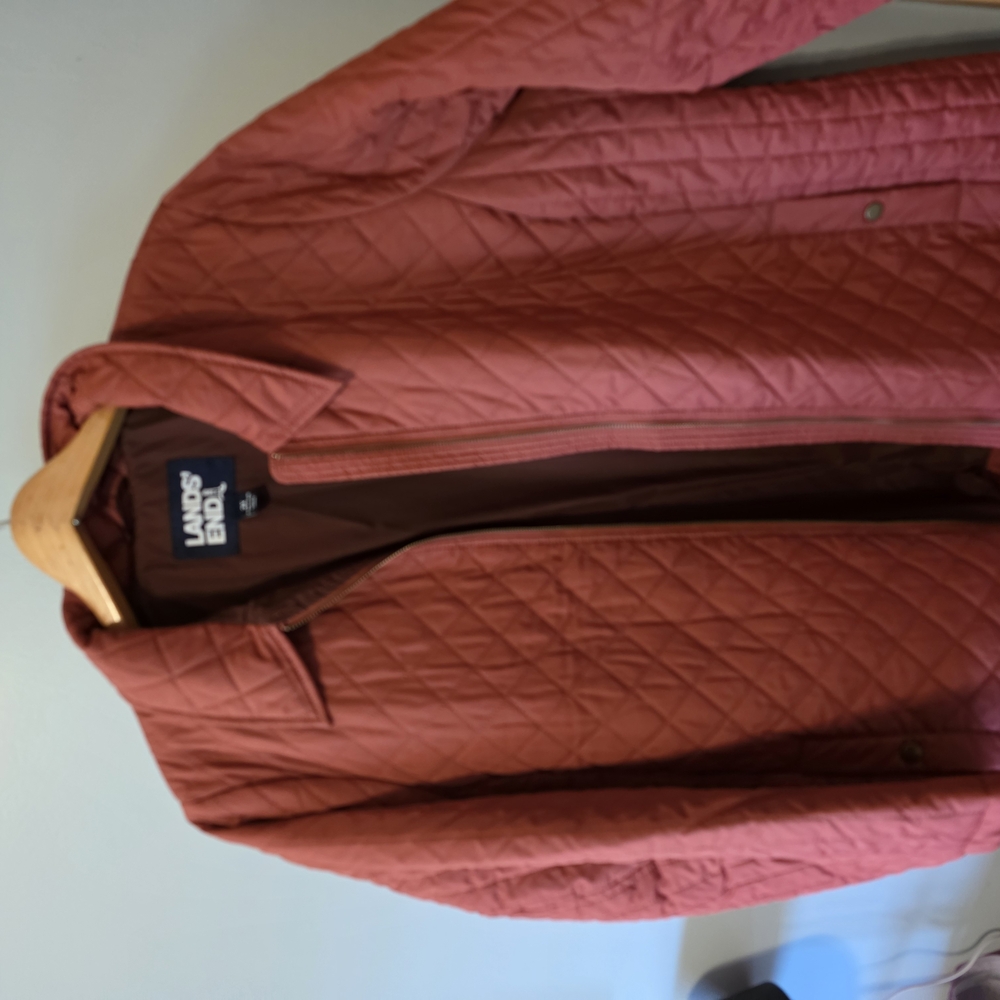 Lands' End Quilted Jacket in Rich Brown